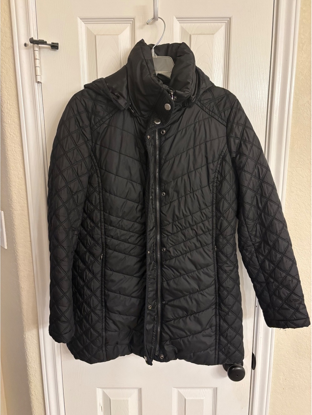Andrew Marc Marc New York Black Quilted Hooded Puffer Jacket Women’s M